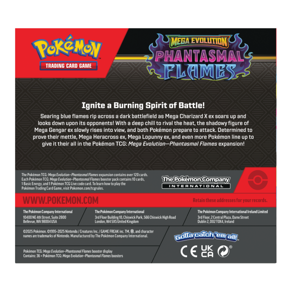 Achterkant van Phantasmal Flames Booster Box