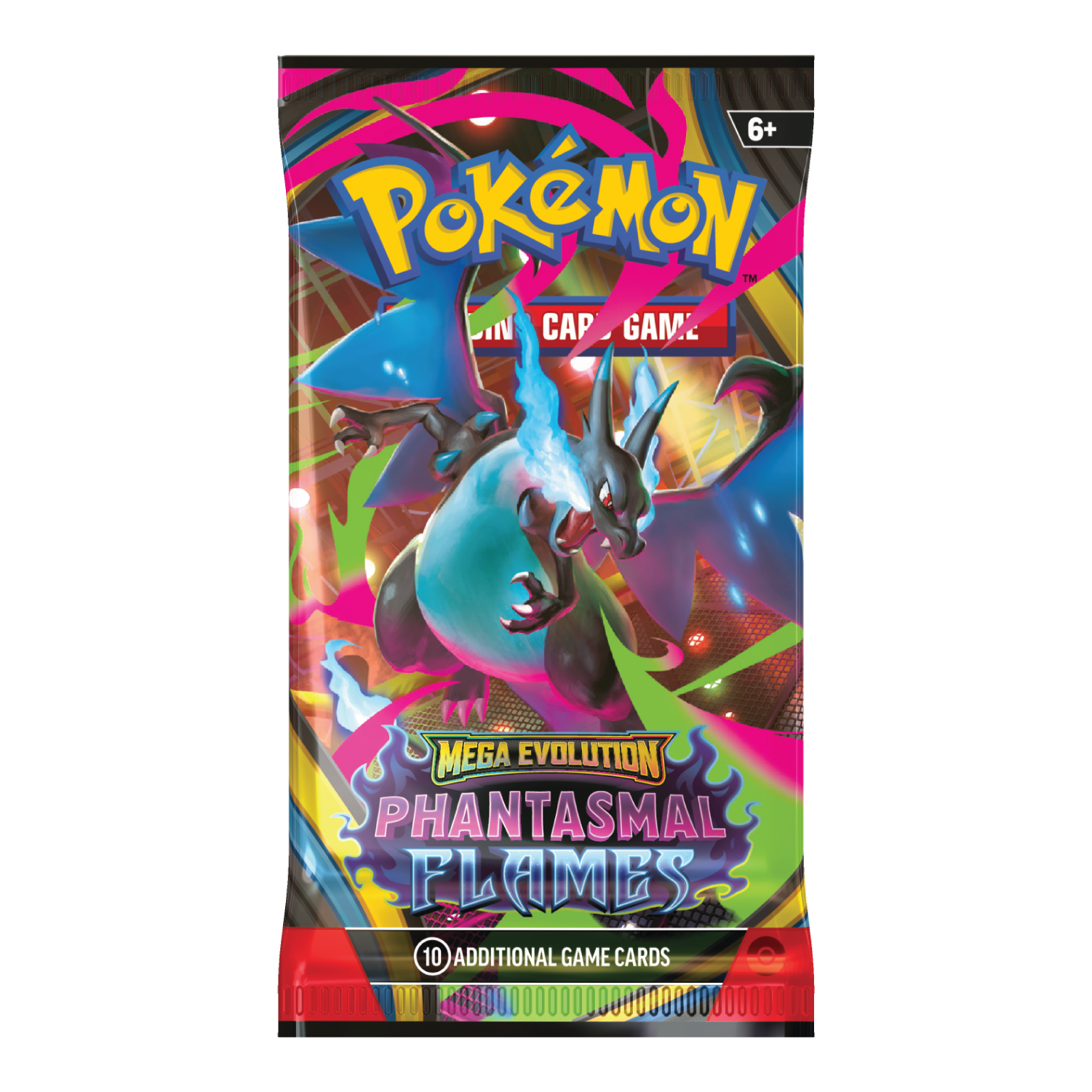 Pokémon TCG Phantasmal Flames Booster Pack met Mega Charizard X Artwork