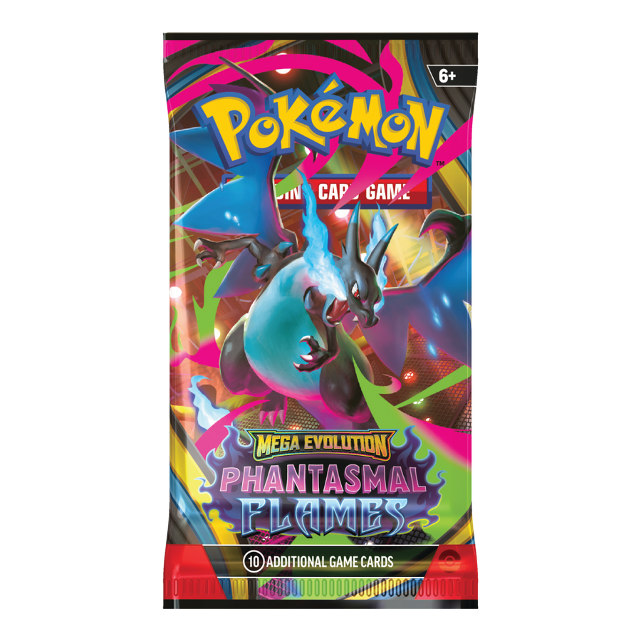 Pokémon TCG Phantasmal Flames Booster Pack met Mega Charizard X Artwork