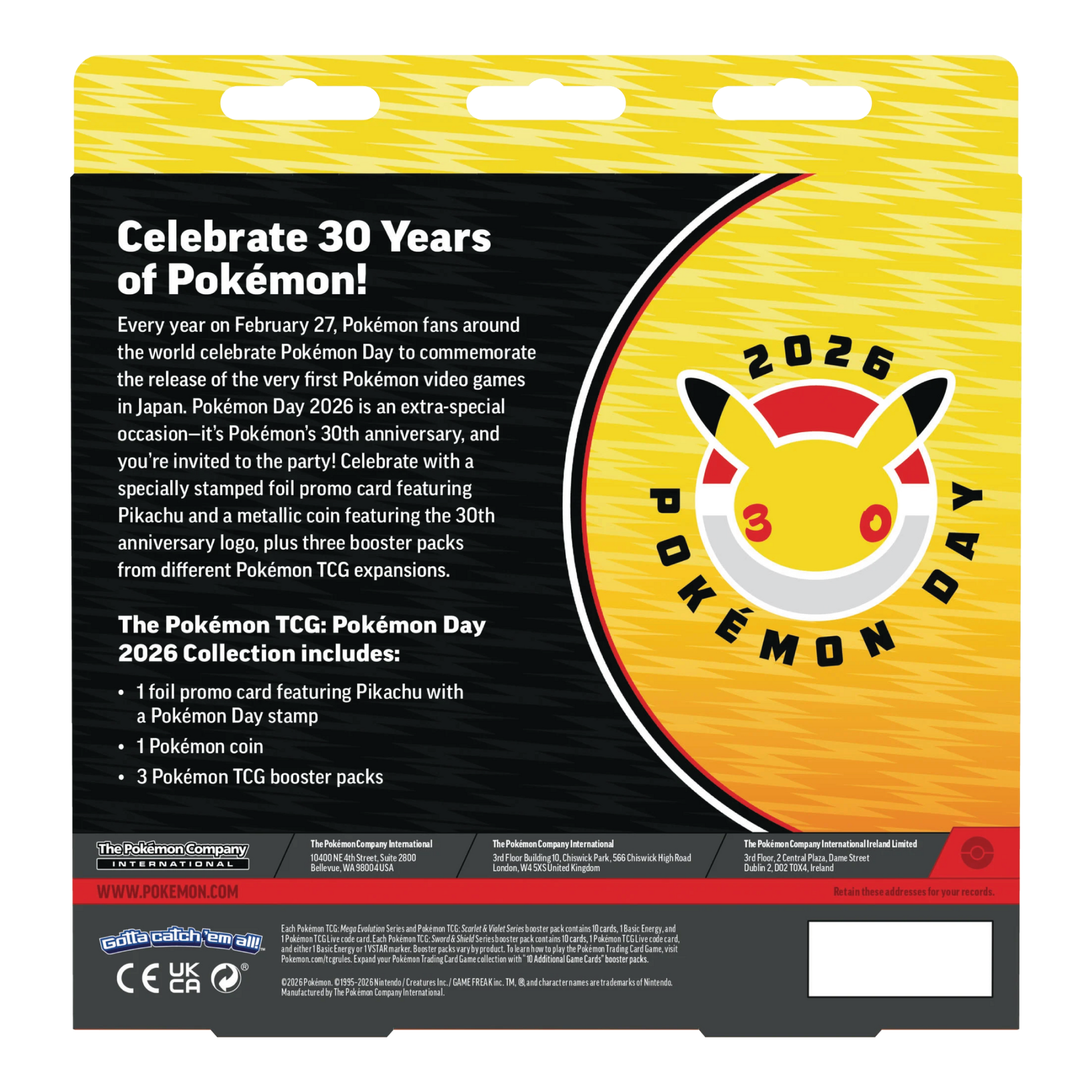 Achterkant van Pokémon Day 2026 Collection 