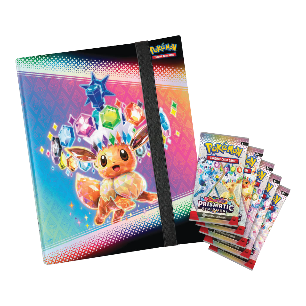 Prismatic Evolutions Binder met Booster Packs