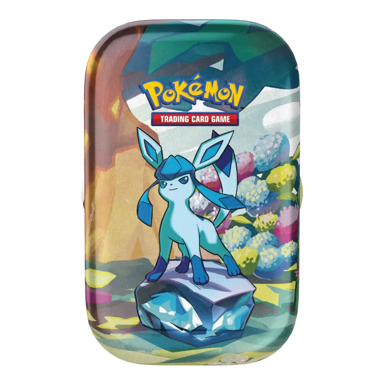 Pokémon Prismatic Evolutions Mini Tin met Glaceon ontwerp