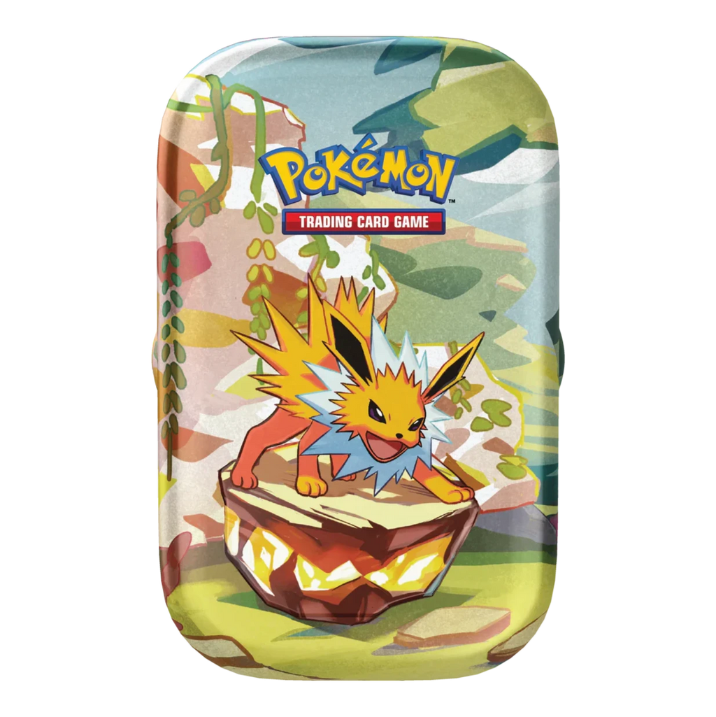 Pokémon Prismatic Evolutions Mini Tin met Jolteon ontwerp