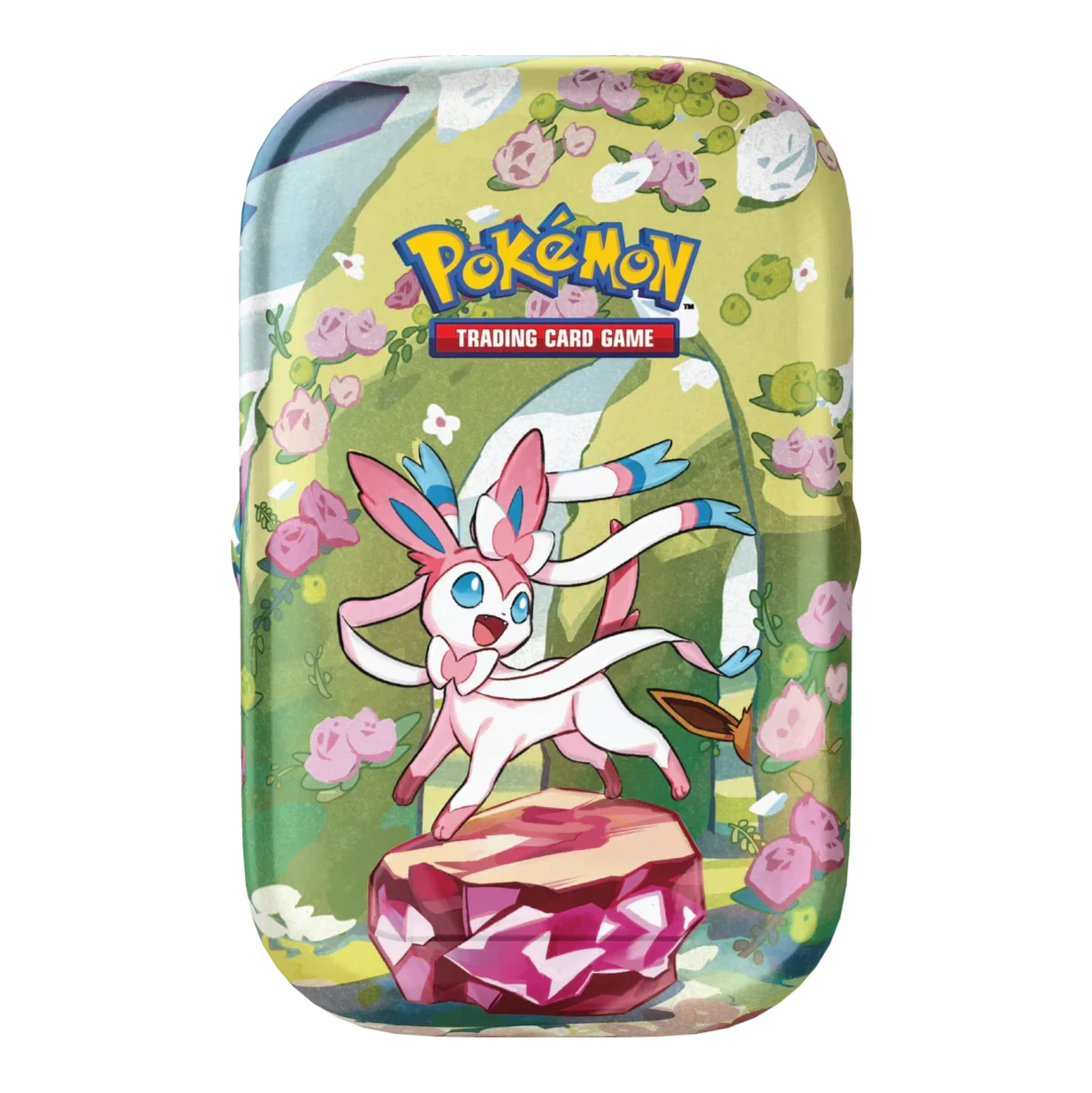 Pokémon Prismatic Evolutions Mini Tin met Sylveon ontwerp