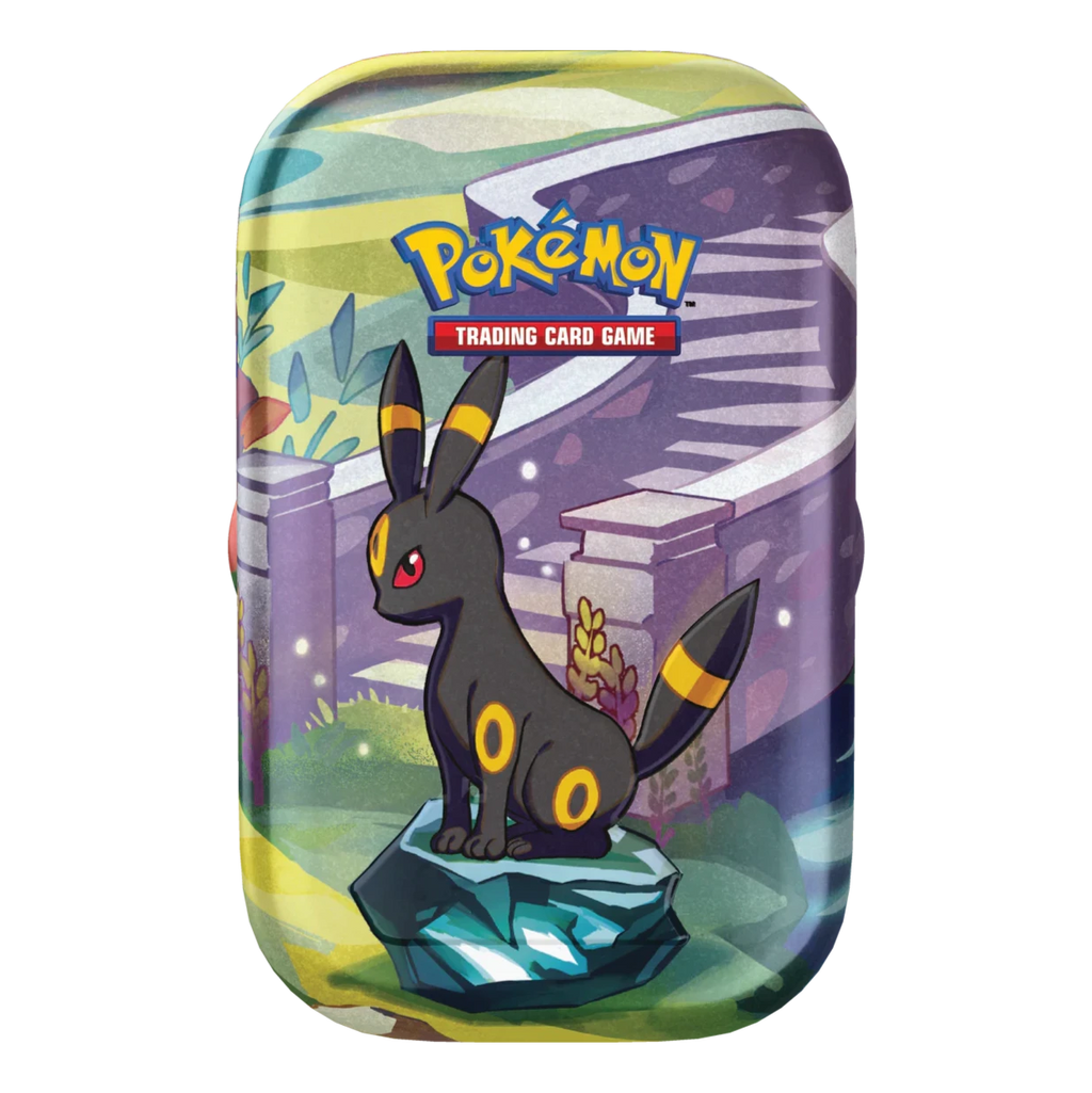 Pokémon Prismatic Evolutions Mini Tin met Umbreon ontwerp