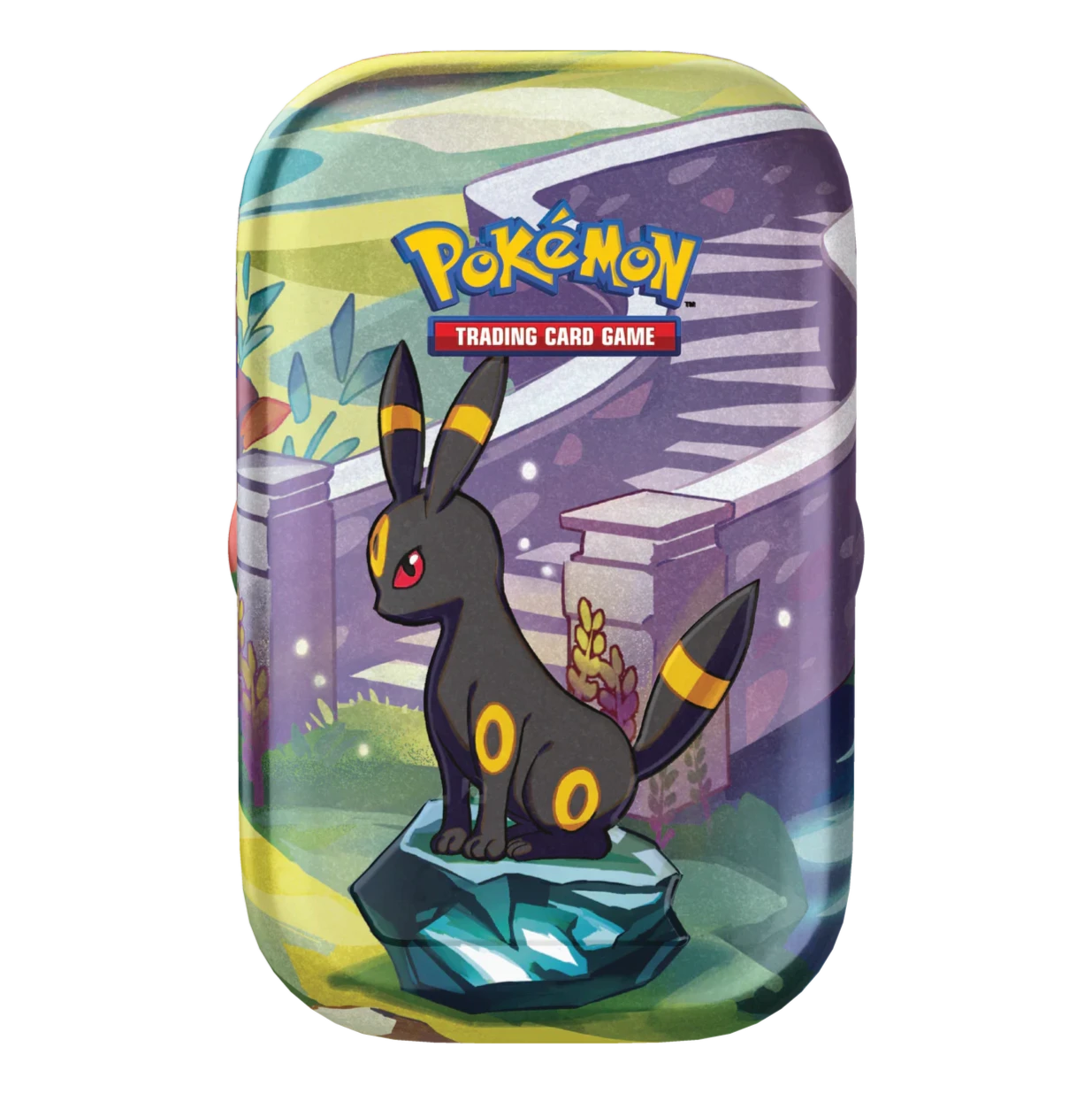 Pokémon Prismatic Evolutions Mini Tin met Umbreon ontwerp