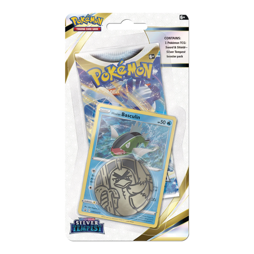 Pokémon TCG Sword & Shield Silver Tempest Checklane Blister Hisuian Basculin