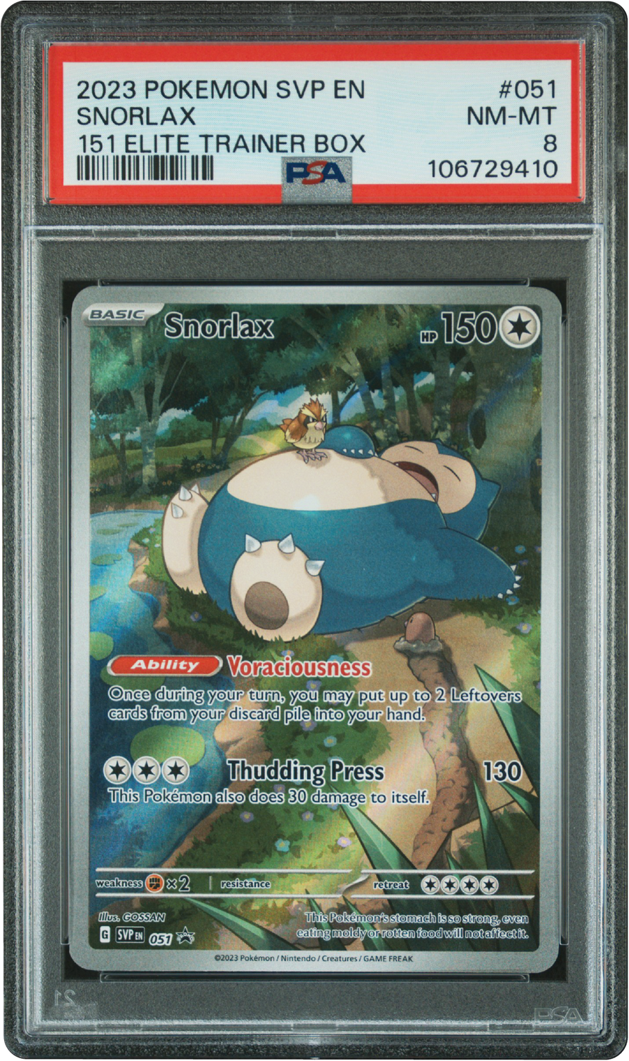 Snorlax SVP 051 PSA 8