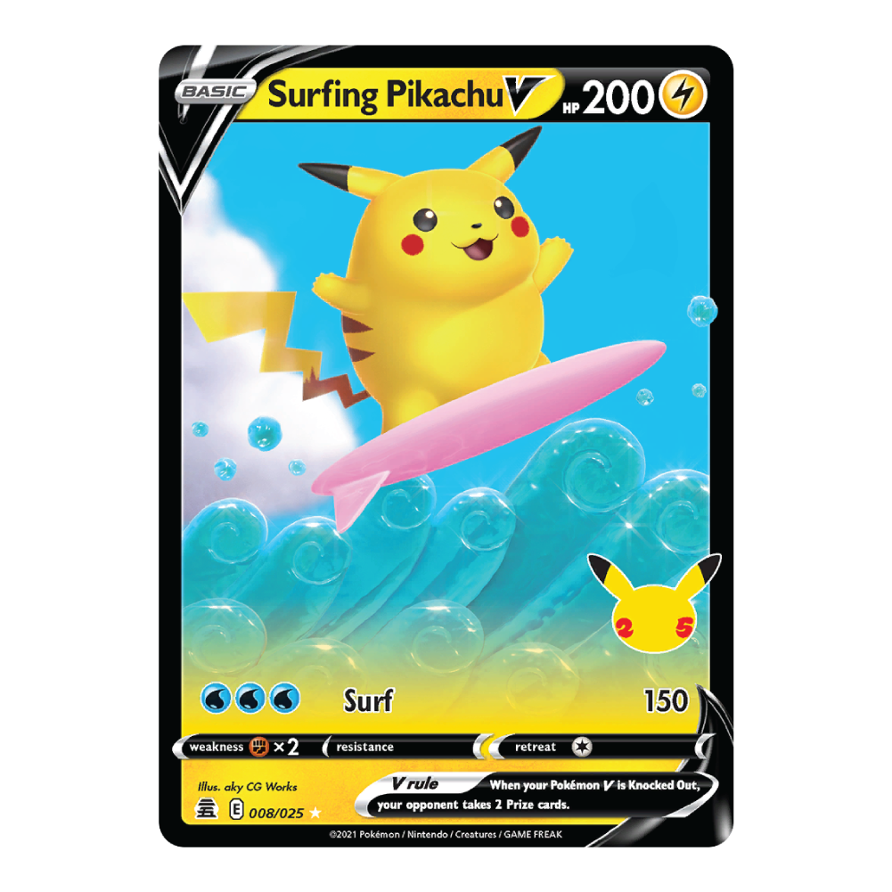 Surfing Pikachu V CEL 008/025