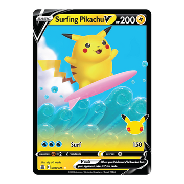 Surfing Pikachu V CEL 008/025