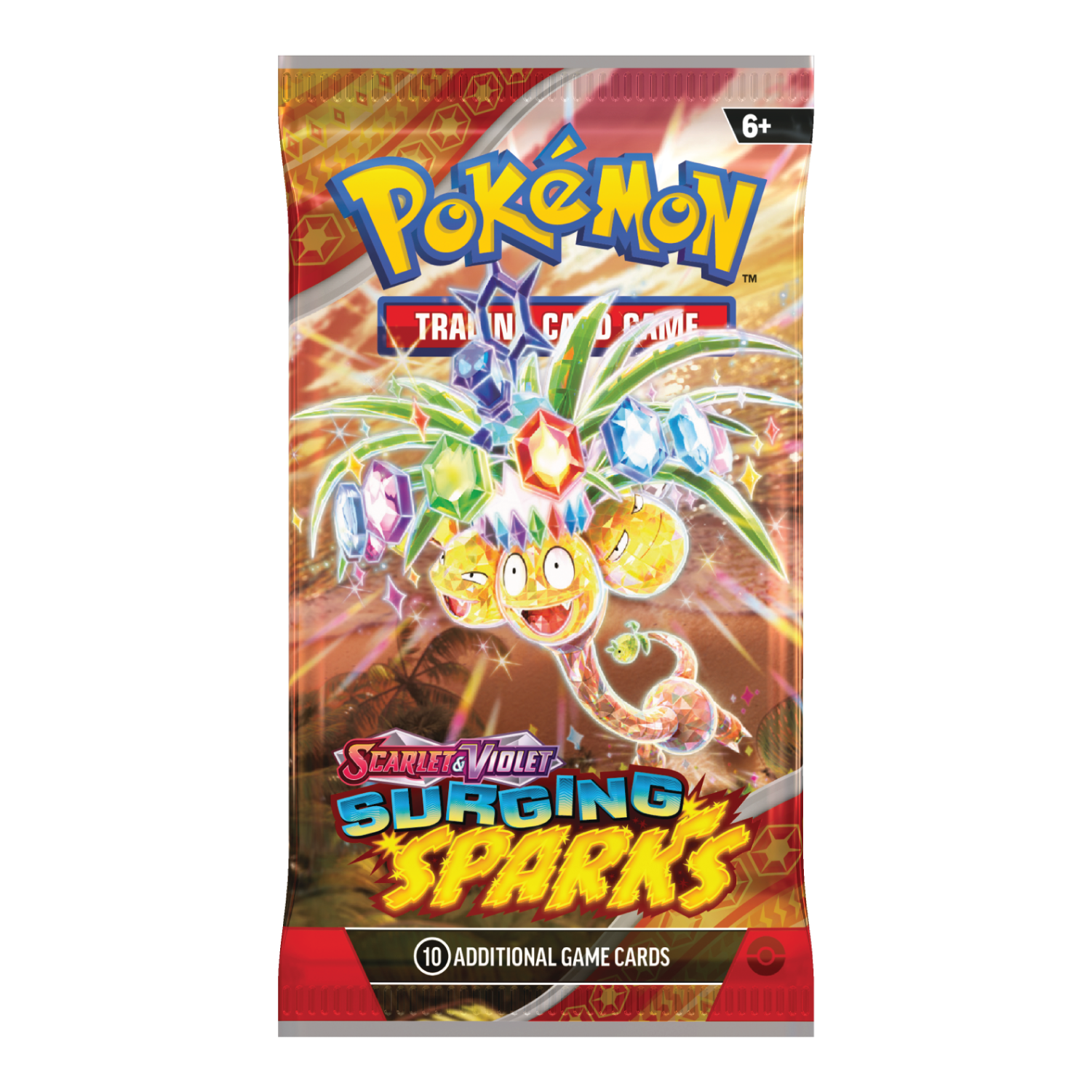 Pokémon TGG Surging Sparks Booster Pack Alolan Exeggutor Artwork