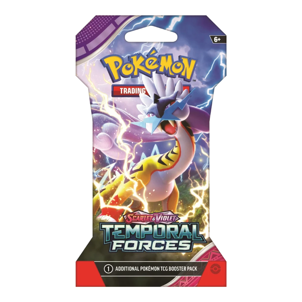Pokémon TCG Temporal Forces Sleeved Booster Pack Raging Bolt ex Artwork