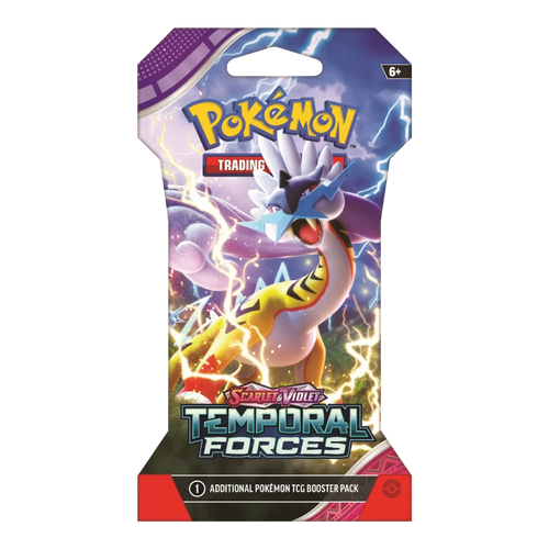 Pokémon TCG Temporal Forces Sleeved Booster Pack Raging Bolt ex Artwork