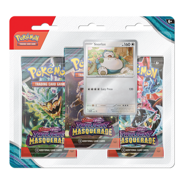 Pokémon TCG Twilight Masquerade 3-Pack Blister met Snorlax Promo
