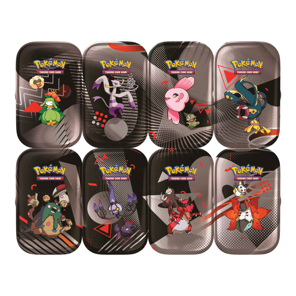 Black Bolt &amp; White Flare Unova Mini Tin Display