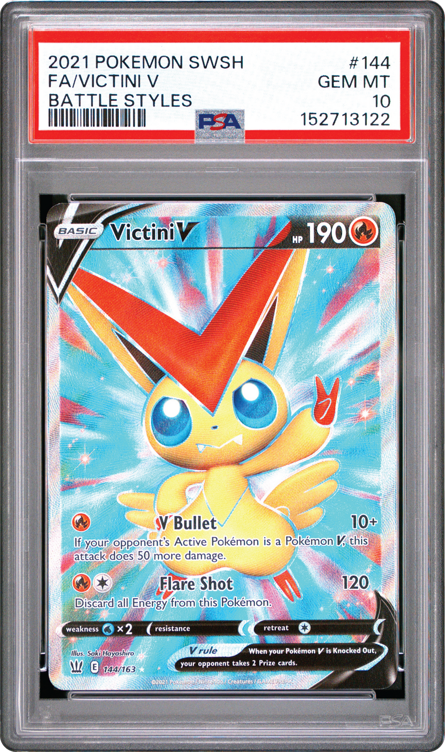 Victini V BST 144 PSA 10