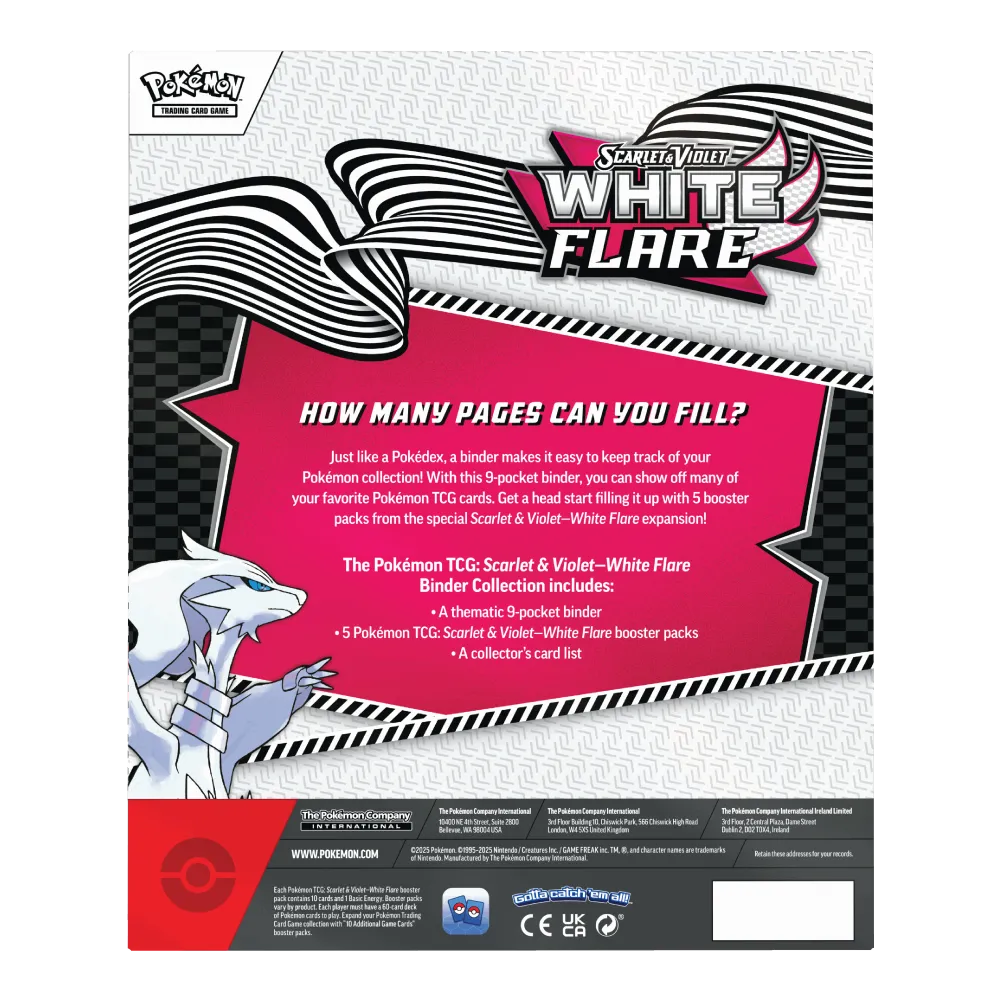 Pokémon TCG Scarlet & Violet White Flare Binder Collection Back