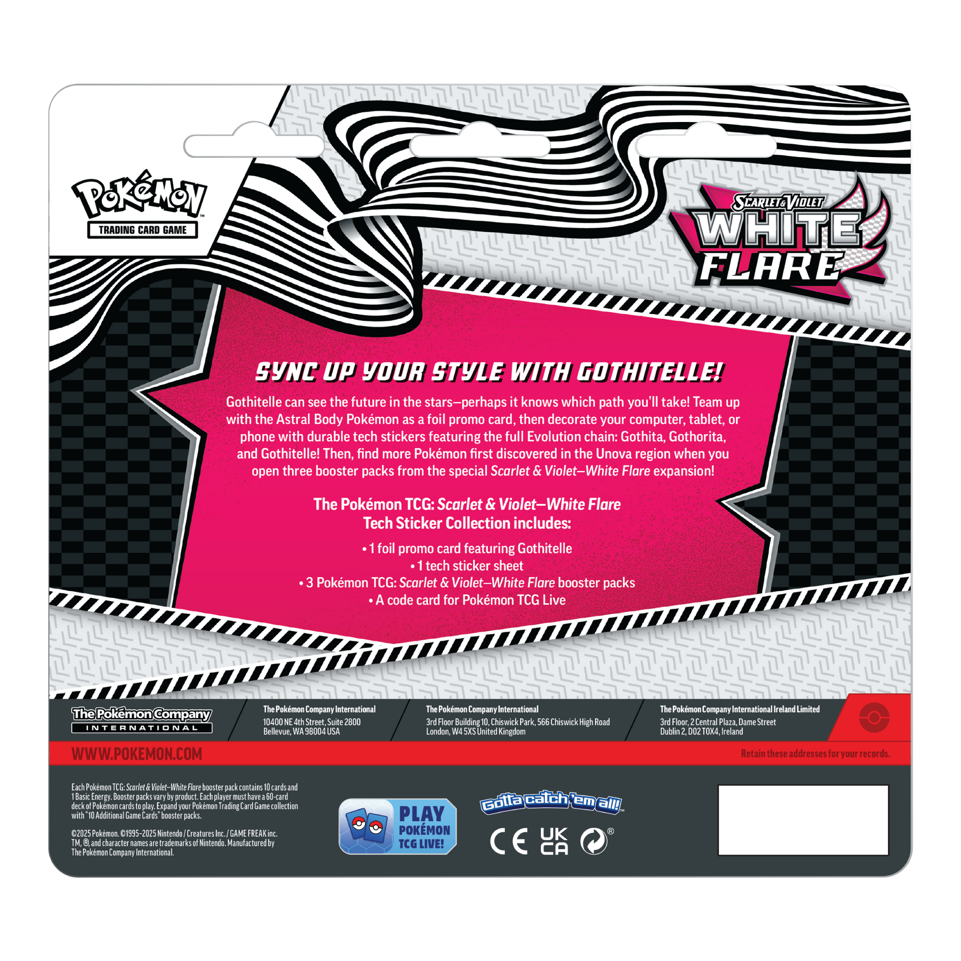 White Flare Tech Sticker Collection Gothitelle