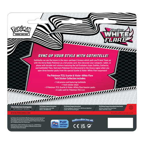White Flare Tech Sticker Collection Gothitelle