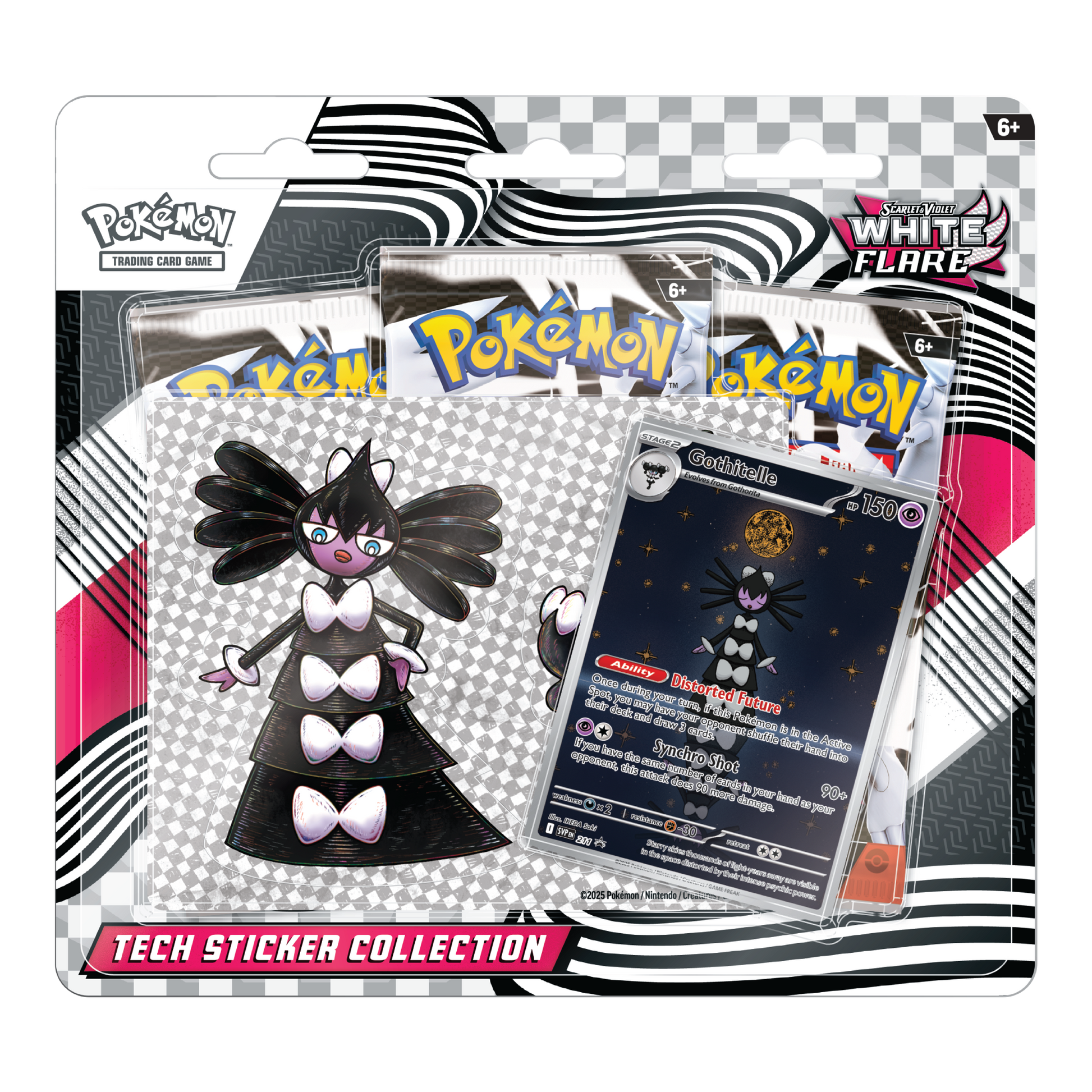 White Flare Tech Sticker Collection Gothitelle